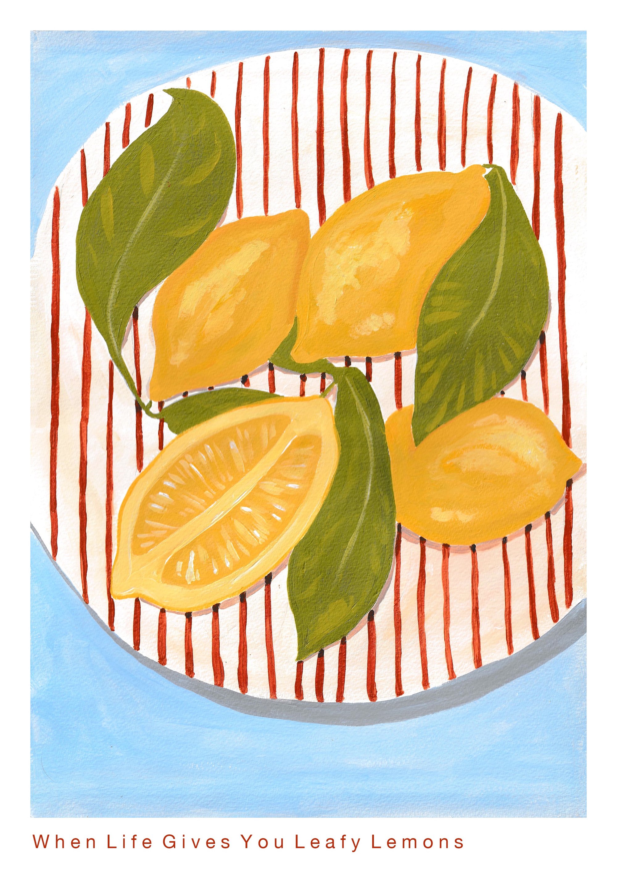 Life gives outlet you lemons Acrylic painting